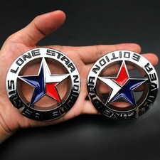 2pcs metal chrome lone - metal,