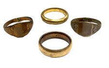 Vintage Rings Rolled Gold / Gold Cased / Copper Gold Repair Ring x4 12g