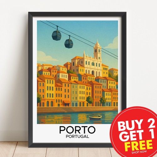 Porto portugal travel print - porto,