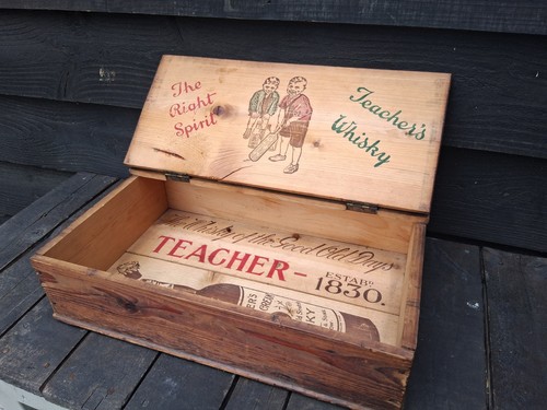 Vintage teachers whisky wooden - teachers,