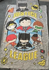 DC Justice League Single Bedding Set Duvet Cover Pillowcase Batman Reversible