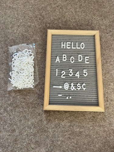 Grey felt changeable letter - felt,