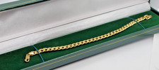 Mens 9ct Gold Bracelet Curb