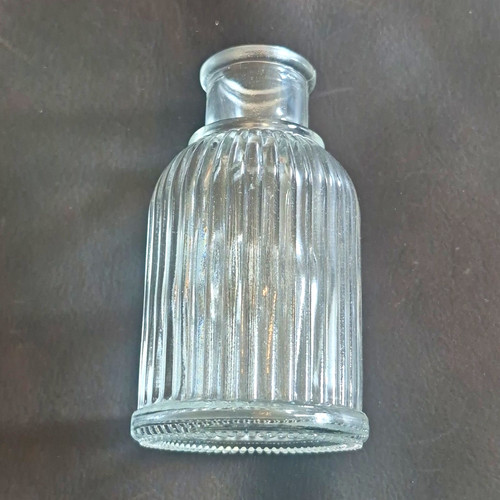Clear ribbed glass - clear, decorative
