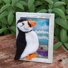 Needle Felted Wool Puffin