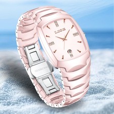 LIGE Ladies LUXURY Watch Ceramic Braceletz Women  Elegant Quartz Wristwatch Gift