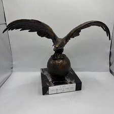 Bronze Eagle On Globe. Marble