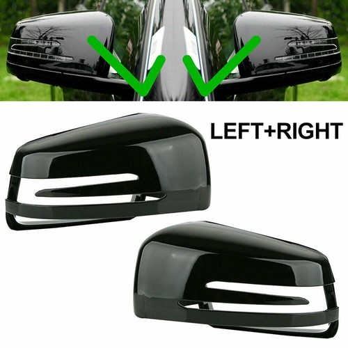 Pair black wing mirror cover - mirror,