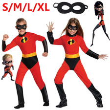 For Kids Boys Girls Incredibles Cosplay Fancy Dress Costume Party Bodysuit Masks