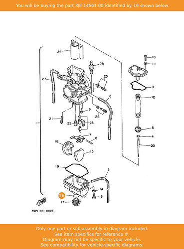 Yamaha ring 3je 14561 - o-ring,, 3je-14561-00