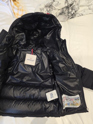 Moncler kids navy down puffer - moncler,