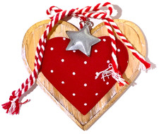 Red Heart Wood Decorative