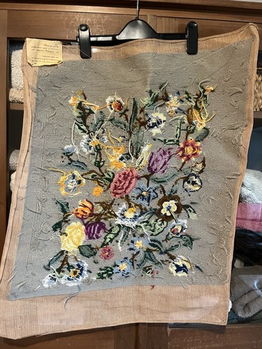 Vintage cross stitch tapestry