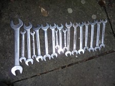 Open ended spanners BRITOOL x17 BS AF assorted sizes good condition no damage