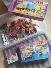 LEGO GIRLS FRIENDS 4 SETS OPENED AND PART  ASSEMBLED ADDED 3D MUG AND A TRUCK