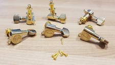 Gold Fender Logo Tuning Pegs / Machine Heads for Stratocaster / Telecaster 6R