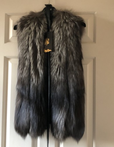Vest leather real fur - leather,,