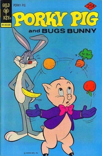 Porky pig western gold - pig,