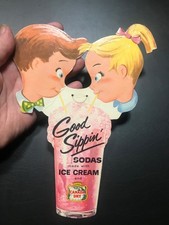 1950s Canada Dry Advertising Cardboard soda & ice cream shop counter advertising