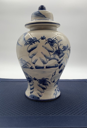 Large ginger jar asian blue - ginger,