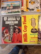 25 Sunderland AFC programmes Inc. 1973 FA Cup Semi-final And 1985 Milk Cup Final