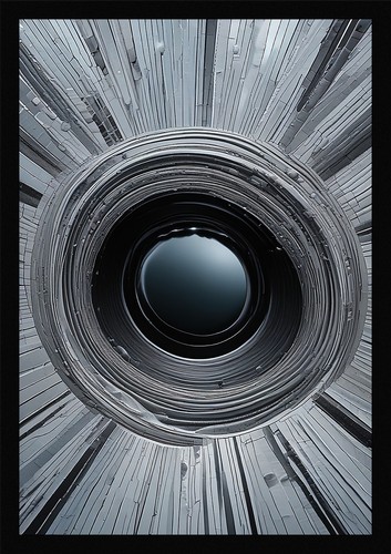 Intimate black hole framed - hole,