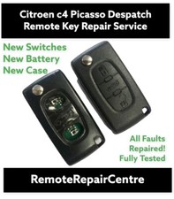 Repair Service for Citroen Berlingo Dispatch Van 3 Button Key Fob Case Cover Fix