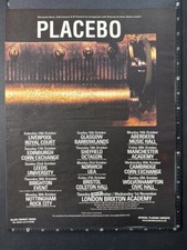 PLACEBO - UK TOUR DATES 15X11"  2000 Poster Sized Advert L345