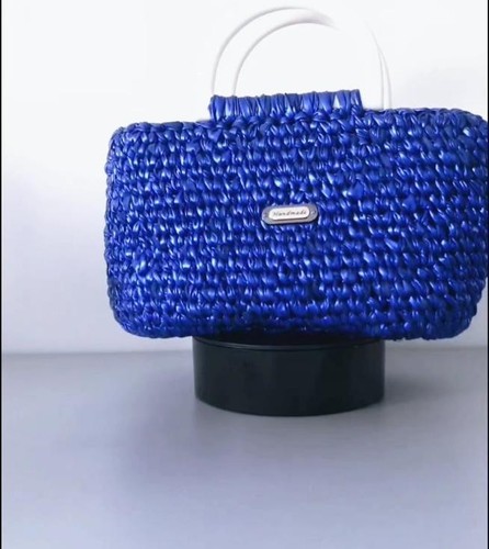 Handmade crochet blue shinny - handmade,