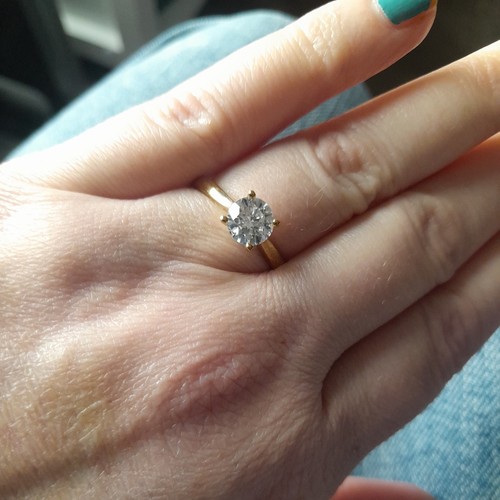 Solitaire diamond engagement - solitaire,