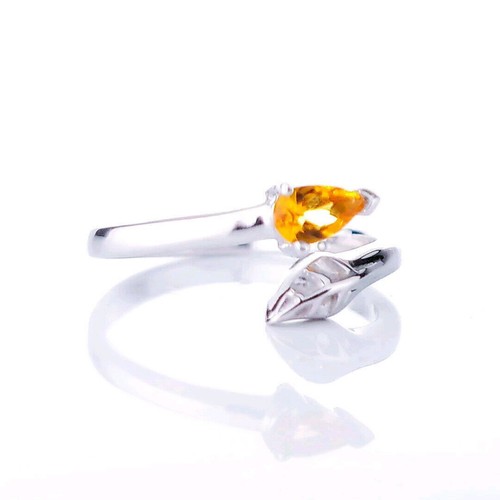 Sterling silver citrine ring - sterling,