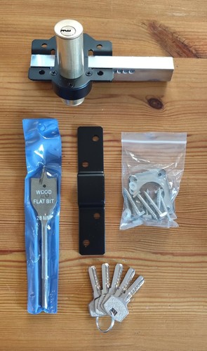 Long throw gate lock double - gate, lock,