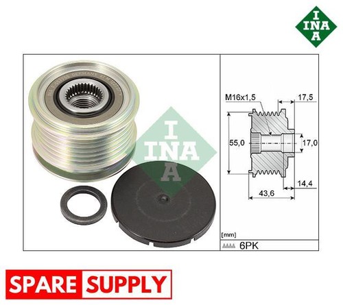 Alternator freewheel clutch - alternator,
