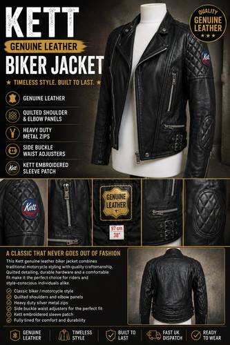 Kett genuine leather biker - genuine,