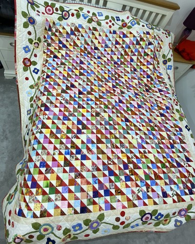 Hand sewn vintage patchwork - sewn,
