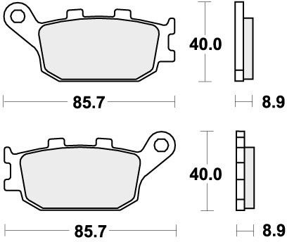 Sbs brake pads rear - sbs,