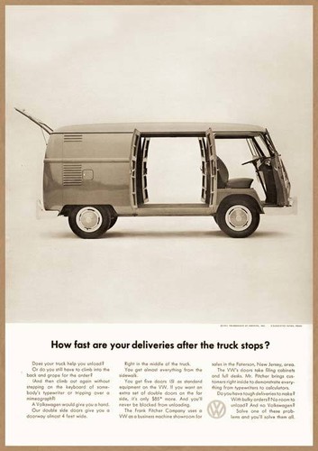 Wagen bus retro - vw, poster