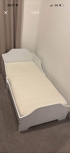 Toddler bed and mattress - and,