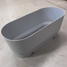 Elho GV Trough 80cm Wheels Plant Flower Trough Liv Concrete Plastic - No Base