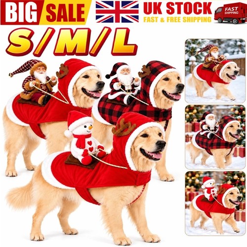Santa claus riding dog - riding,