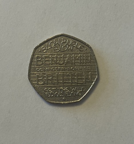 Benjamin britten 50p coin 2013 - britten,