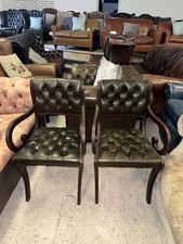 Pair Of Chesterfield Green