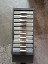 10 Drawer Metal Filling Cabinet grey metallic colour