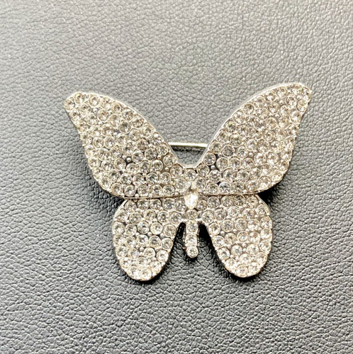 Silver tone small butterfly - small,