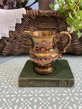 Antique Early Victorian 1840s Rare Staffordshire Pottery Copper Lustre Ware Jug