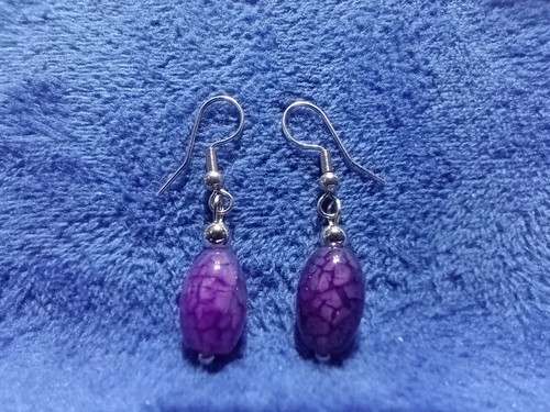 Purple dragons vein agate - dragons, drop