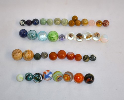 Retro marbles selection semi - marbles,