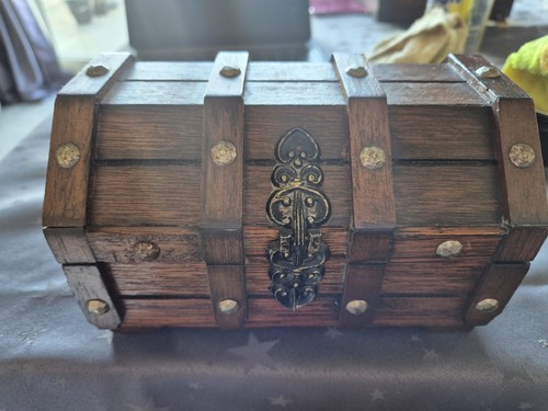 Vintage domed wooden treasure - wooden,