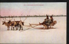 Postcard Reindeer Outfit Sled