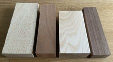 Mixed Hardwood DIY Timber Offcuts x 4 - ASH OAK MAHOGANY & WALNUT Wood DIY 1472